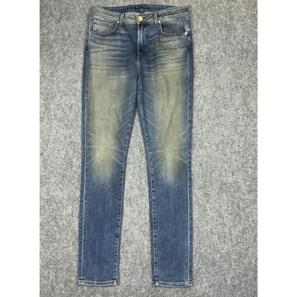 Monfrere Jeans Mens  Size 34 Blue Greyson Dark Vintage skinny Japanese Denim - Picture 1 of 10